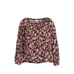 Terra & Sky NWT Plus Size Long Sleeve Round Neck Relaxed Fit Peasant Top 843